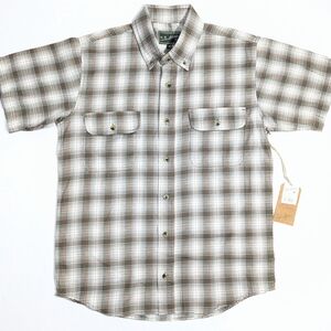 NWT NE Limited Men's UPF Plaid Shirt, Stretch Button Down, Size Medium, Collar